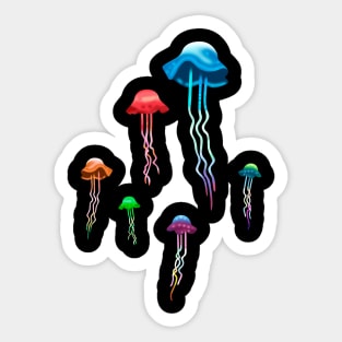 Neon jellyfish Sticker